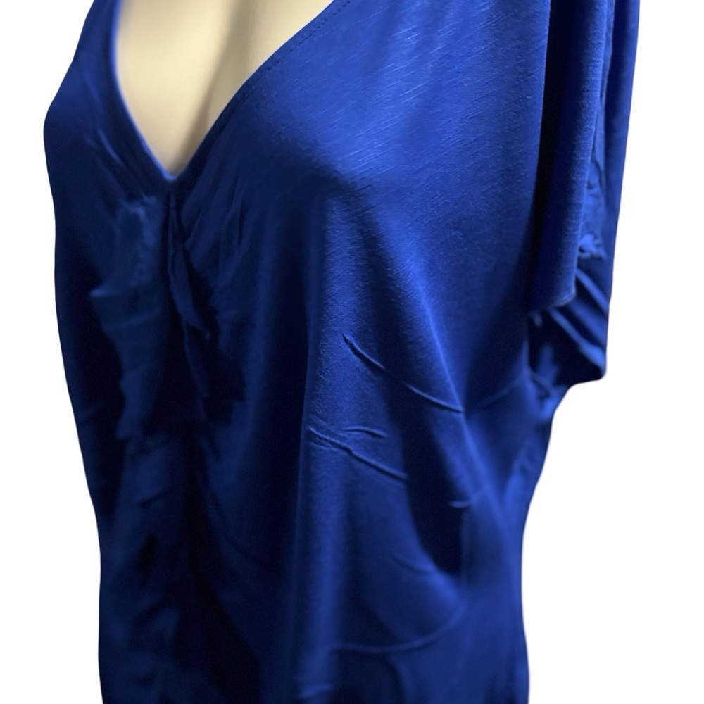 RAFFAELLO ROSSI Royal Blue Ruffle Blouse - Picture 11 of 14